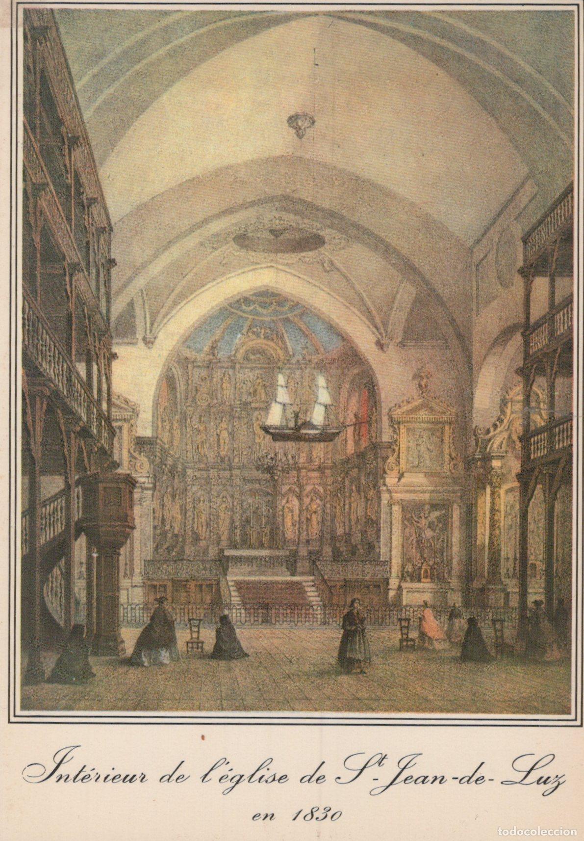 Postales: France Saint Jean de Luz Pyr&eacute;n&eacute;es Atlantiques &Eacute;glise Gravure Unposted *YAG242