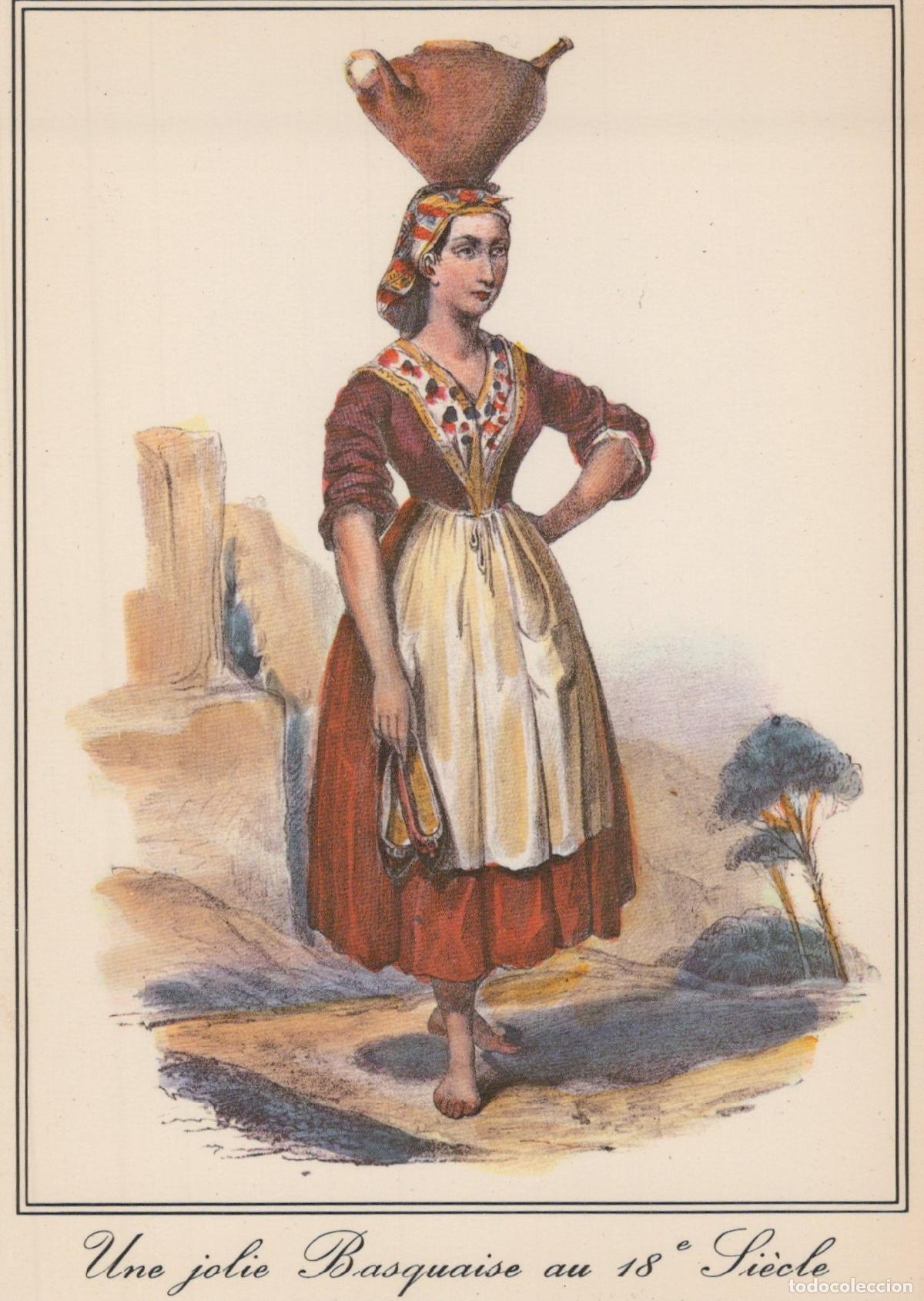 Postales: France Pays Basque Femme Basque Xviiie Si&egrave;cle Pot sur T&ecirc;te *YAG249