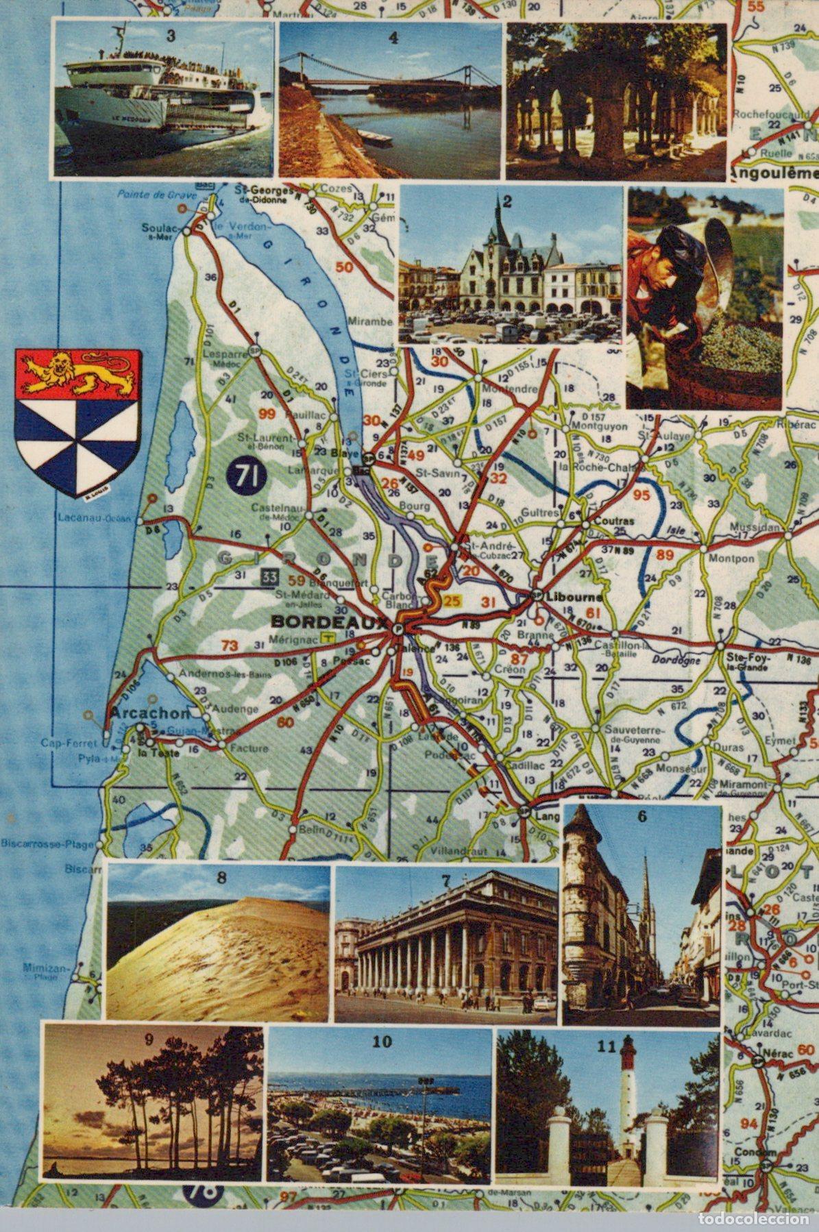 Cartes Postales: France Bordeaux Vues Vari&eacute;es Paysages Architecture Ferry Unposted *YAG438