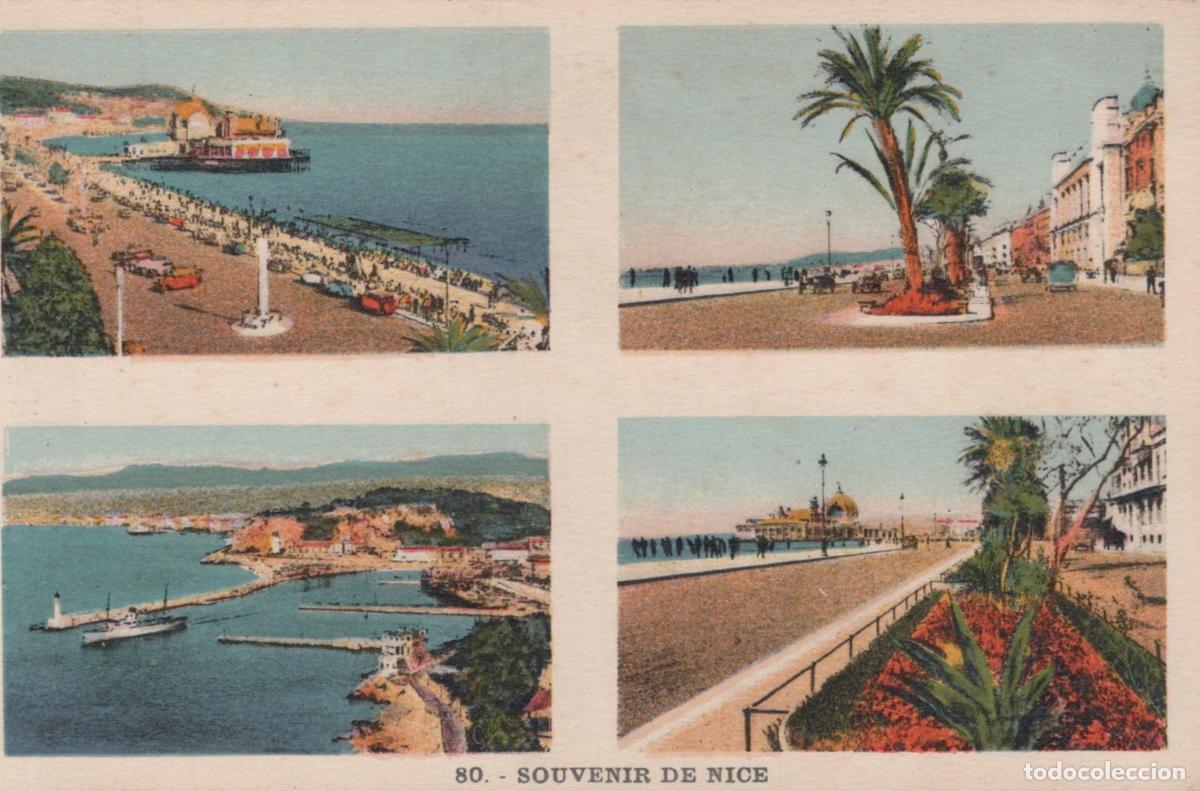 Postais: France Nice Vues Multiples Promenade Anglais Port Avec Inscription *YAG454