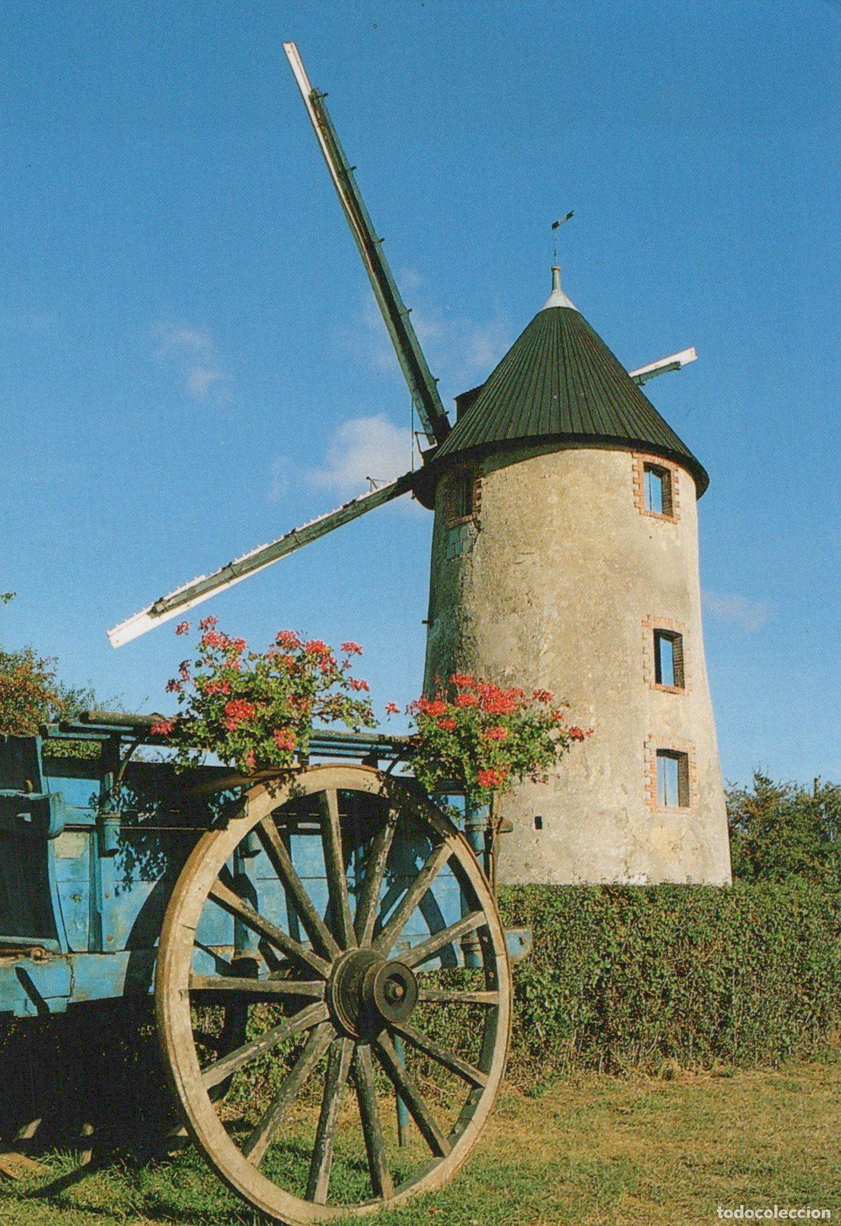 Cartes Postales: France Chateauneuf Moulin &Agrave; Vent Traditionnel Sc&egrave;ne Champ&ecirc;tre Unposted *YAG292