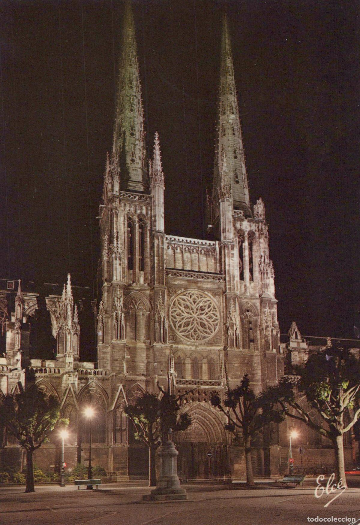 Postkarten: France Bordeaux Cath&eacute;drale Saint Andr&eacute; Illumin&eacute;e Rosace Xvie Si&egrave;cle *YAG342