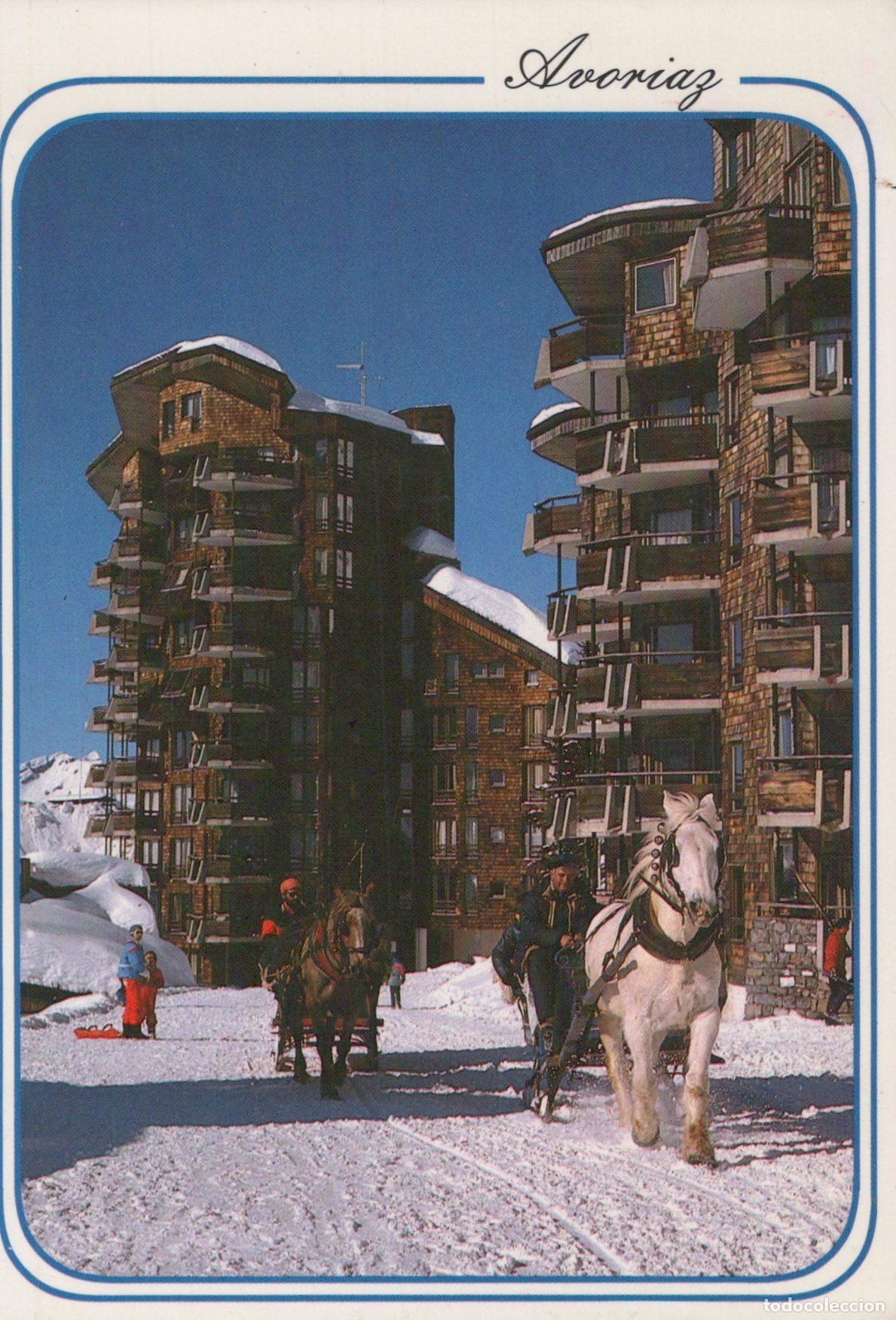 Postkarten: France Avoriaz Haute Savoie Architecture Moderne Tra&icirc;neau &Agrave; Chevaux *YAG352