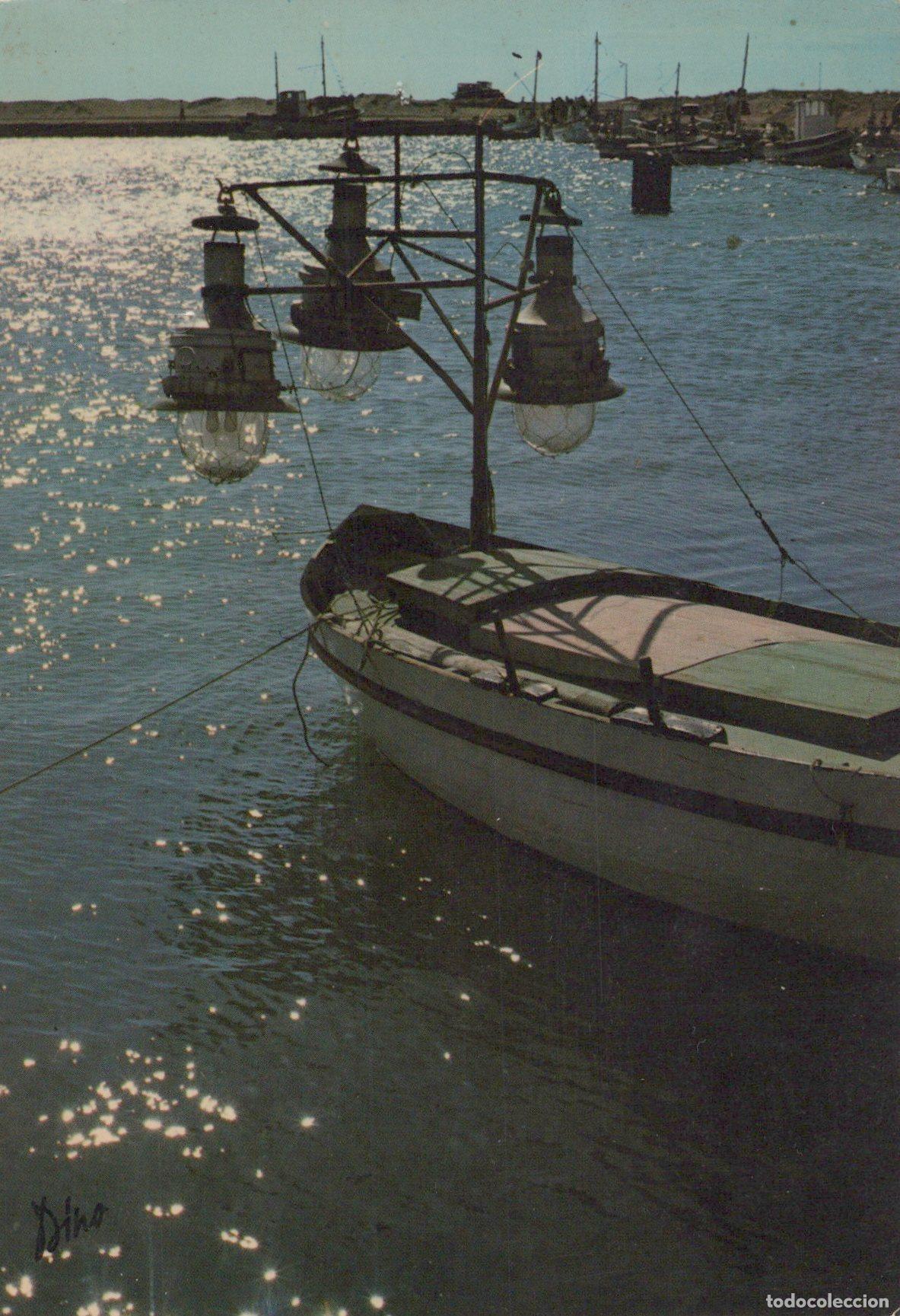 Cartoline: France Le Barcares Effets Lumi&egrave;re Bateau P&ecirc;che Lamparos *YAG372