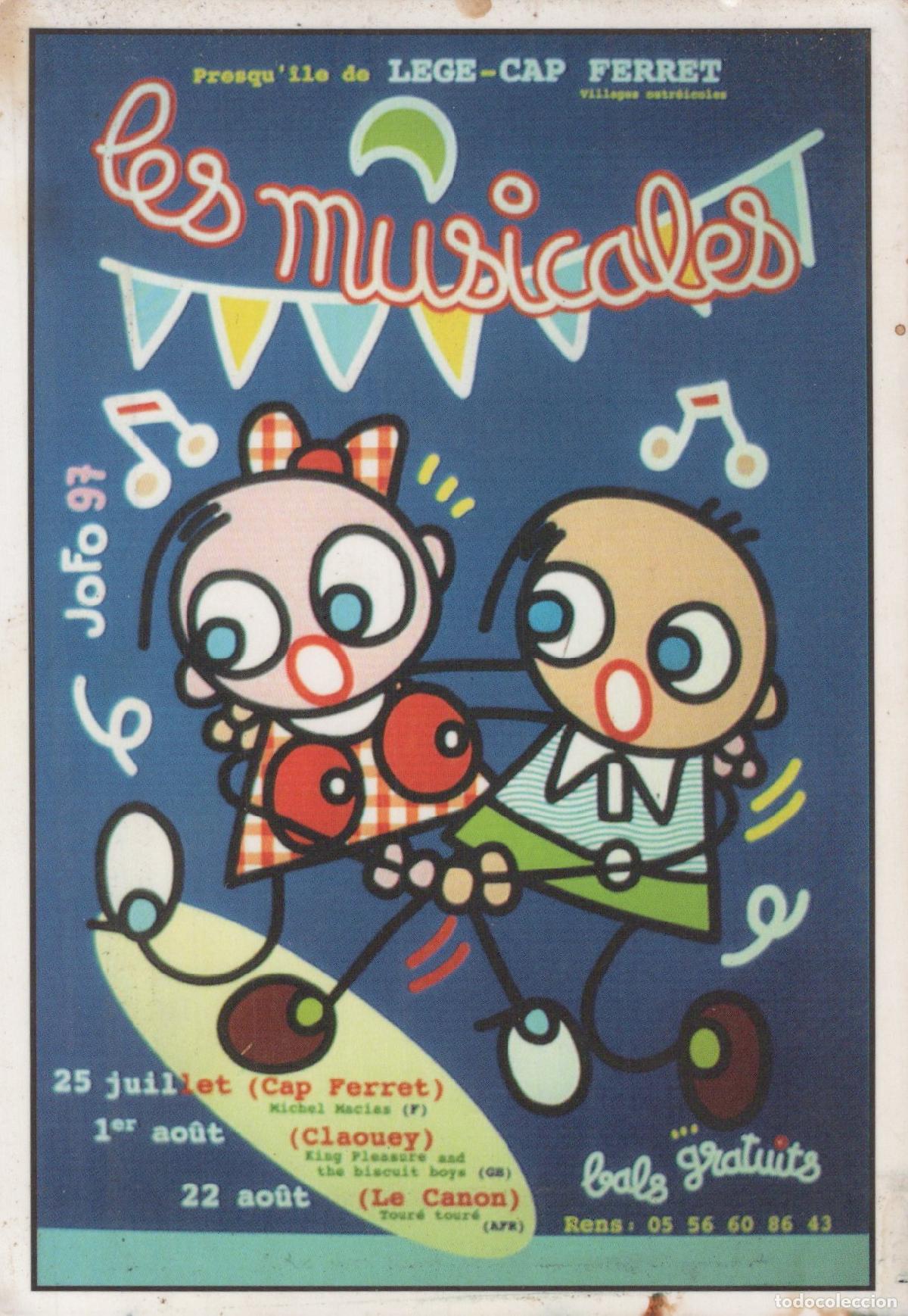 Postkarten: France Lege Cap Ferret Presqu &Icirc;le Affiche les Musicales Jofo 97 Musique *YAG345