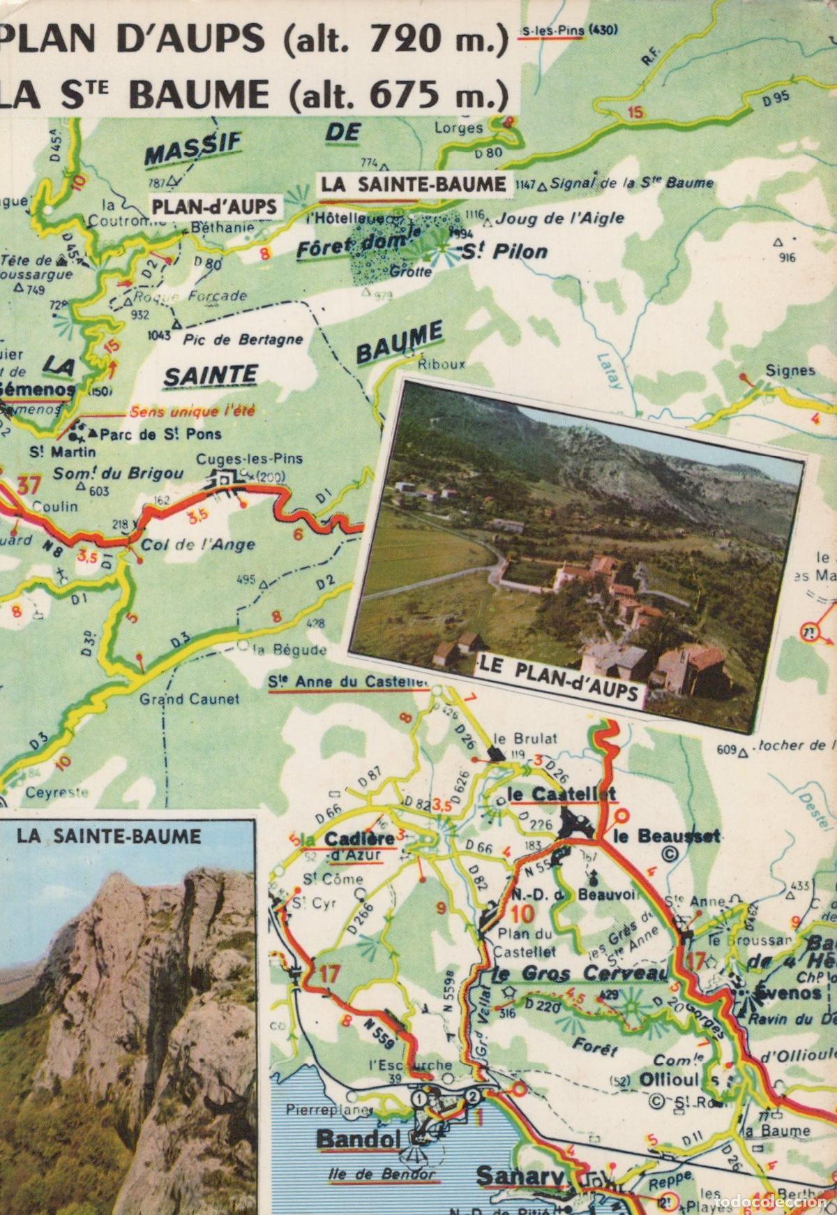 Cartes Postales: France Plan D Aups LA Sainte Baume Carte G&eacute;ographique Vues A&eacute;riennes *YAG370