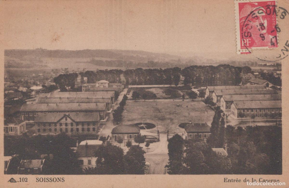 Postkarten: France Soissons Hauts de Caserne Militaire Vue A&eacute;rienne *YAG625