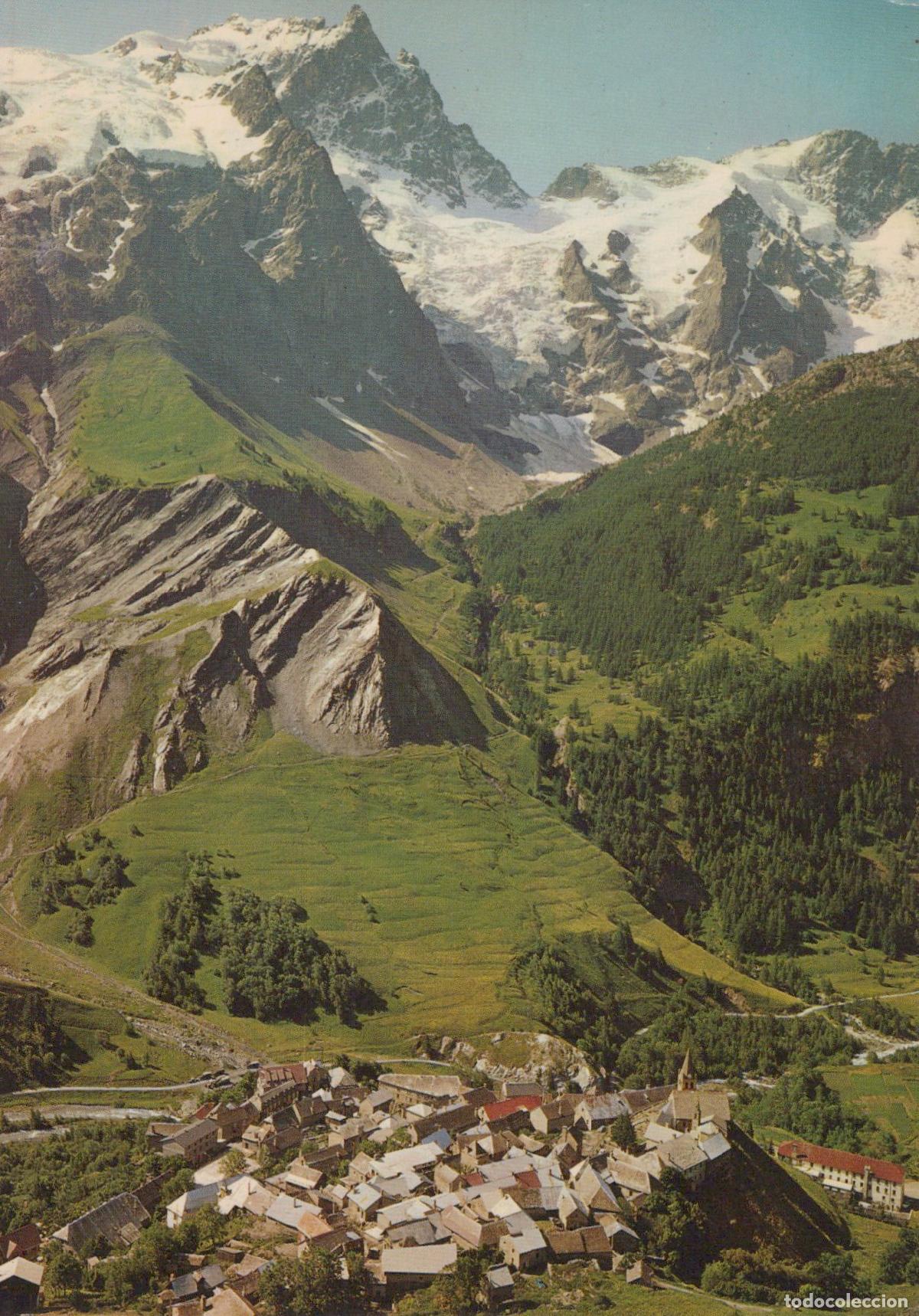 Cartoline: France La Grave Hautes Alpes Vue Village et Glacier la Meije Paysage *YAG444