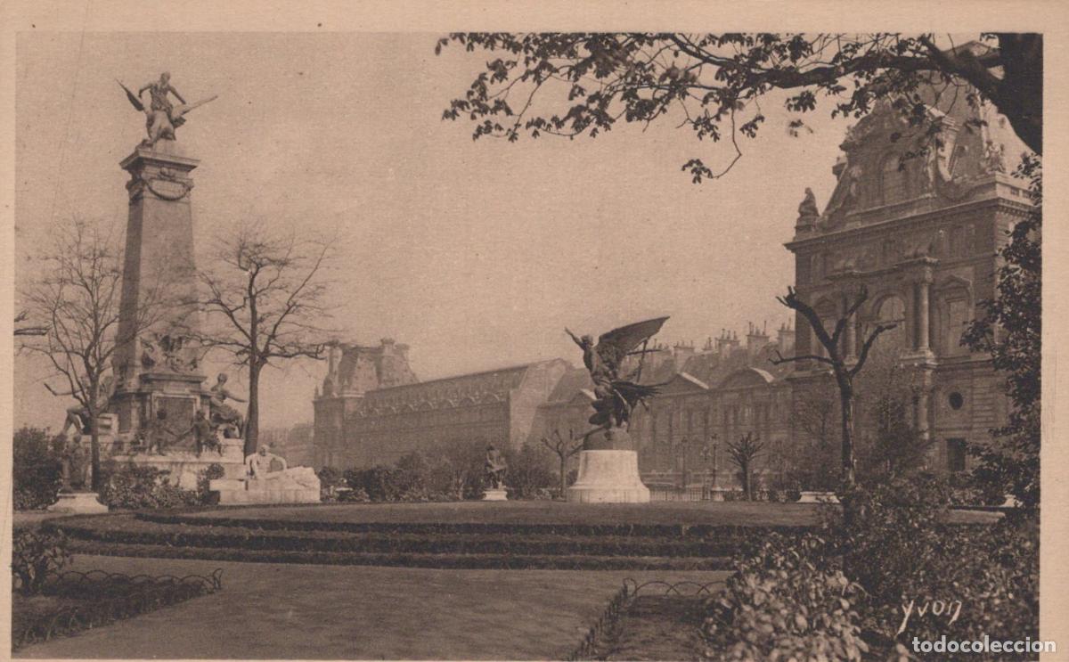 Cartoline: Paris Jardin des Tuileries Rohan Pavilion Statues Park View *YAG698