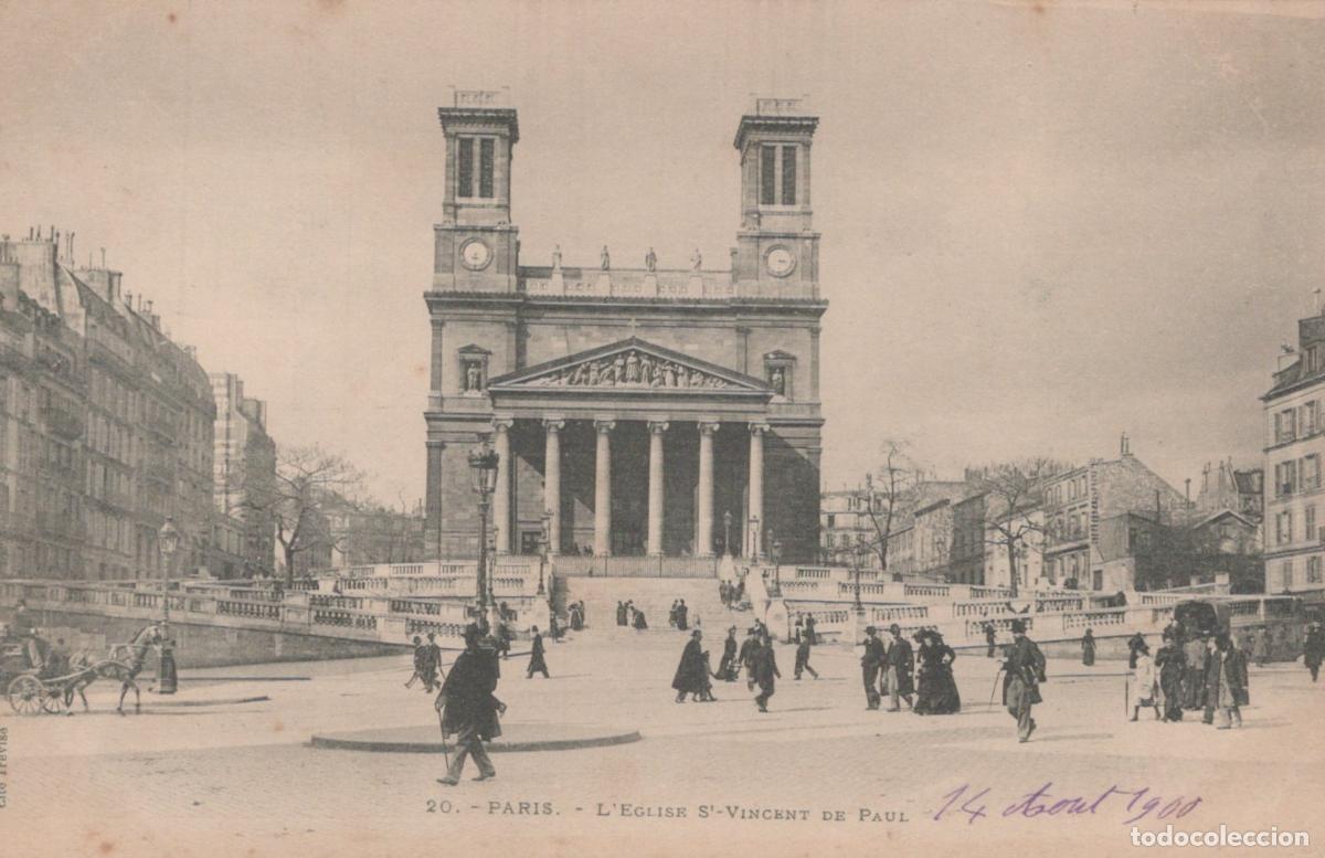 Postais: Paris &Eacute;glise Saint-Vincent de Paul Church Architecture Street Scene *YAG701