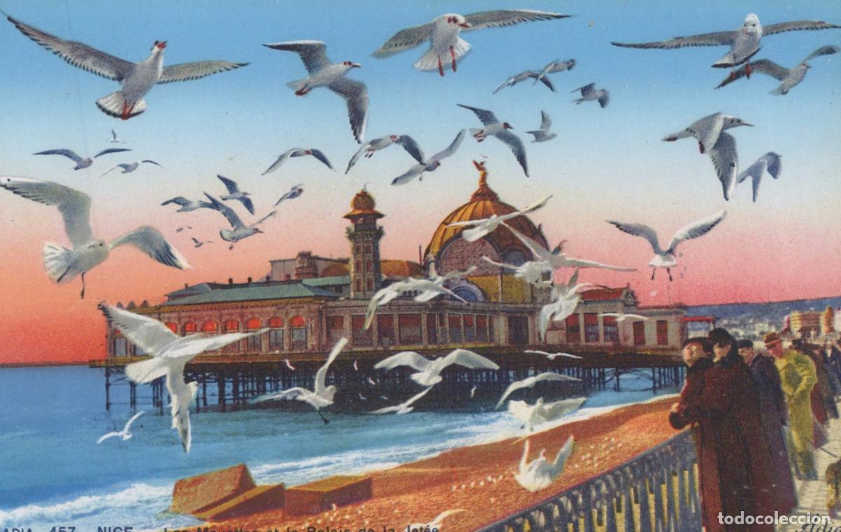Postkarten: France Nice Paca Palais de la Jet&eacute;e et Mouettes Ayant Circul&eacute; *YAG458