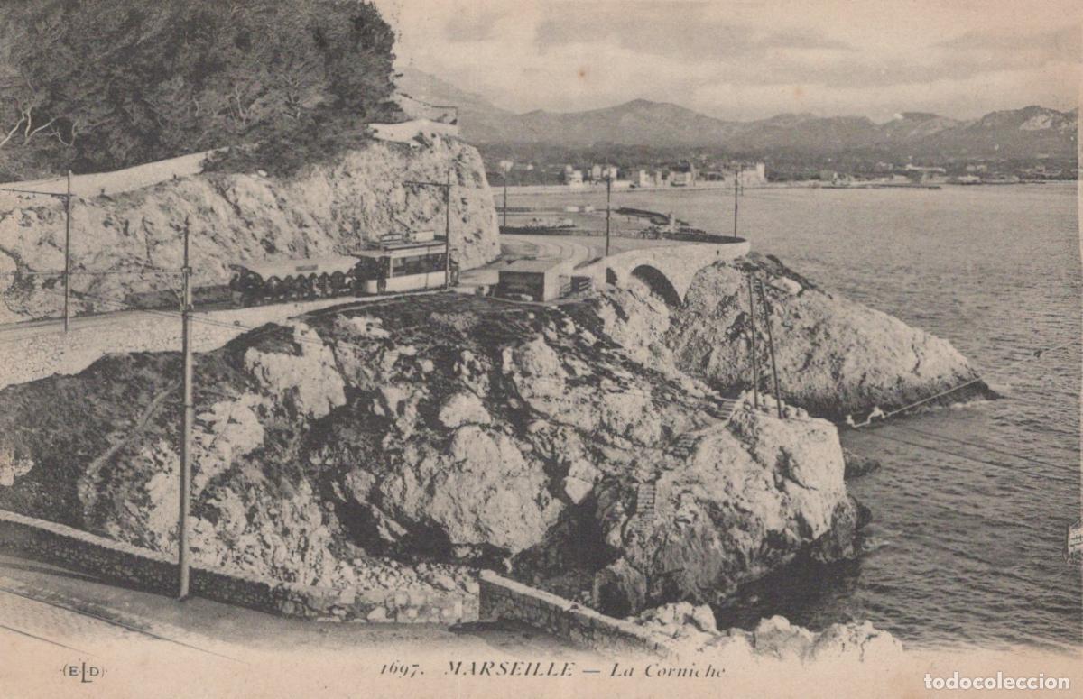 Postkarten: France Marseille Paca Tramway sur la Corniche Paysage C&ocirc;tier *YAG749