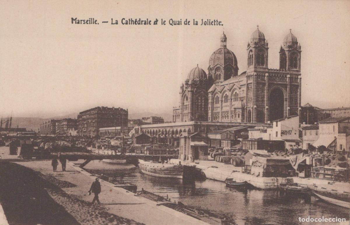 Cartoline: France Marseille Cath&eacute;drale la Major Quai de la Joliette Port Circul&eacute;e *YAG760