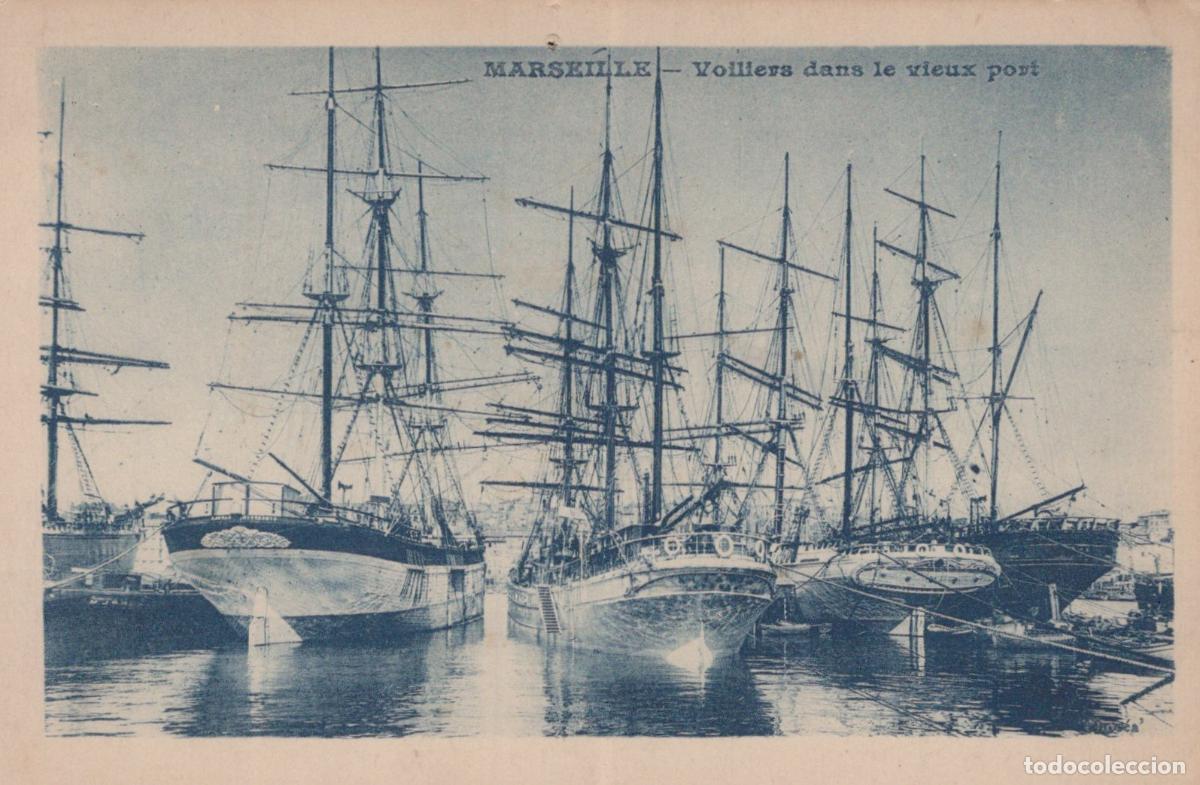 Cartoline: Marseille Old Port Sailboats French City View *YAG763