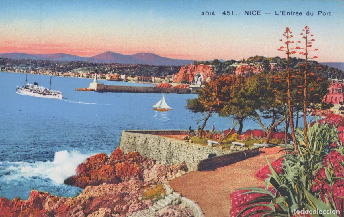Cartoline: France Nice Entr&eacute;e du Port Bateaux Unposted *YAG473