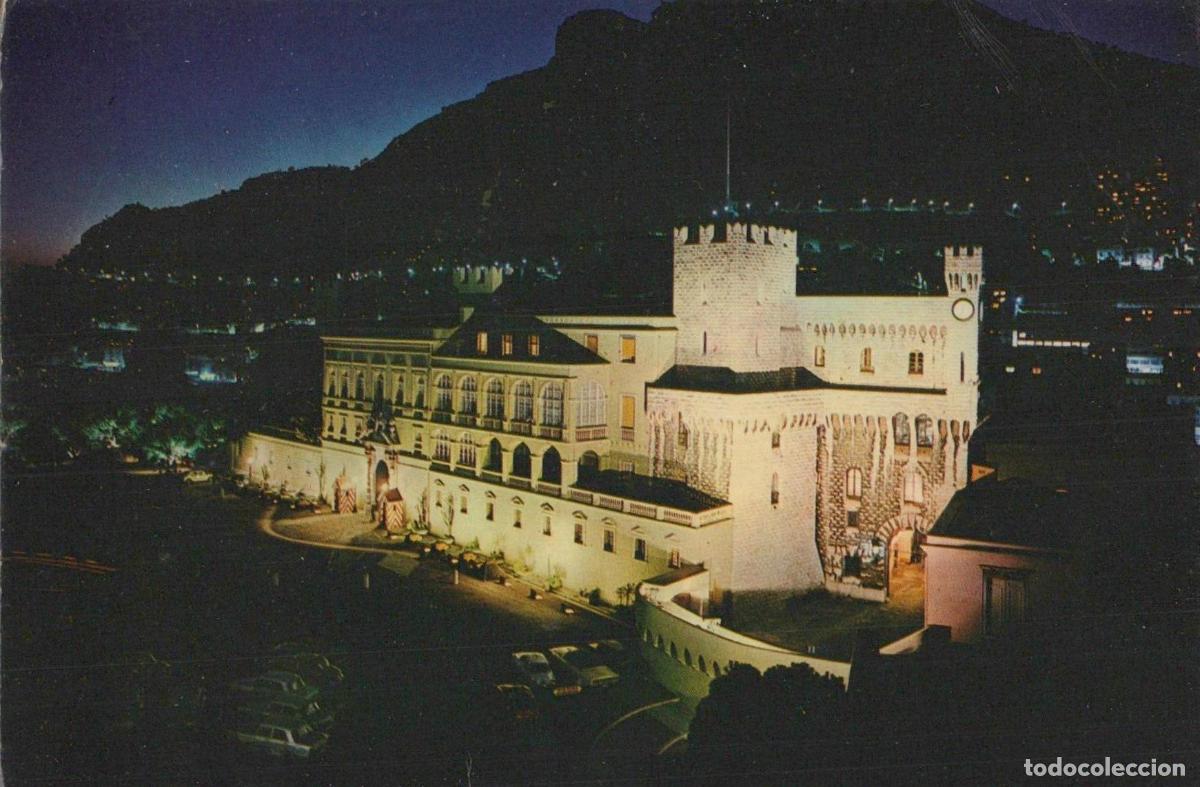 Cartoline: Monaco Monaco Ville Ville Palais Princier Illumin&eacute; Nuit Unposted *YAG520