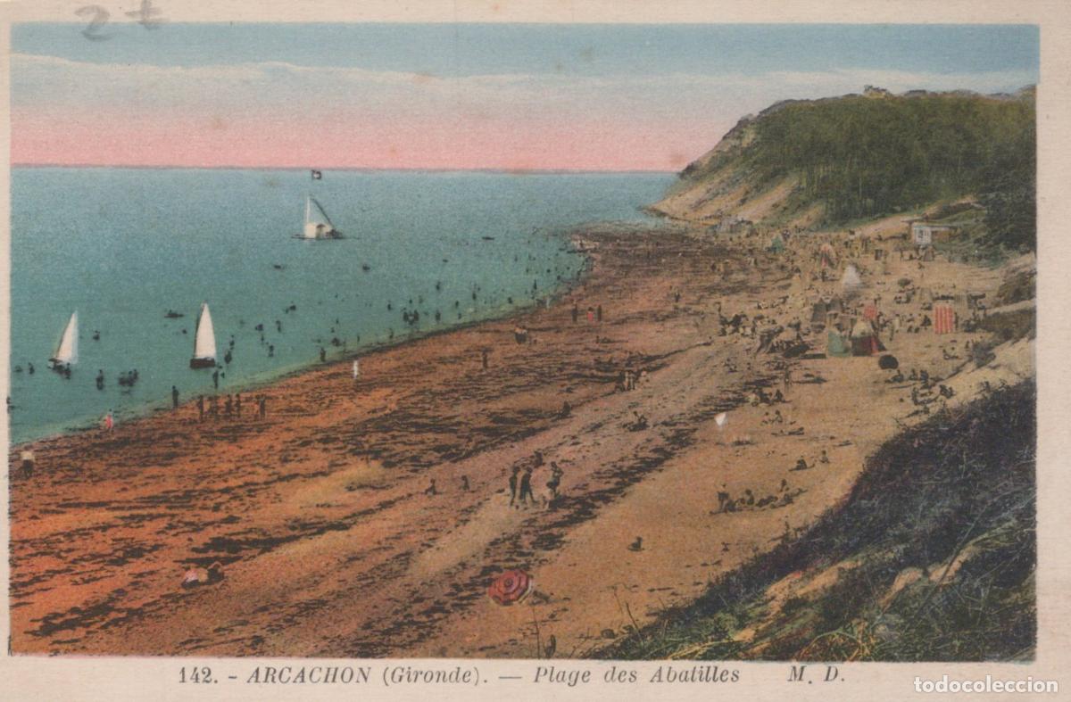 Cartoline: France Arcachon Plage des Abatilles Plage Anim&eacute;e *YAG488