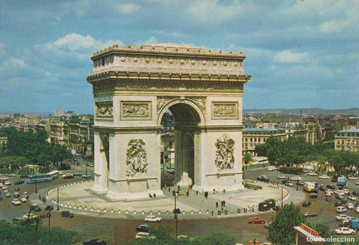 Postkarten: France Paris &Icirc;le de Arc de Triomphe Place de L &Eacute;toile Vue Unposted *YAG497
