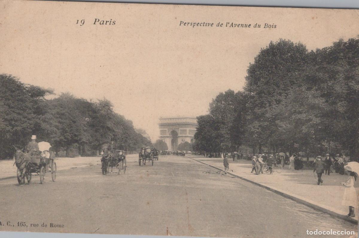 Postkarten: Paris Avenue du Bois Perspective with Arc de Triomphe and Horse *YAG822