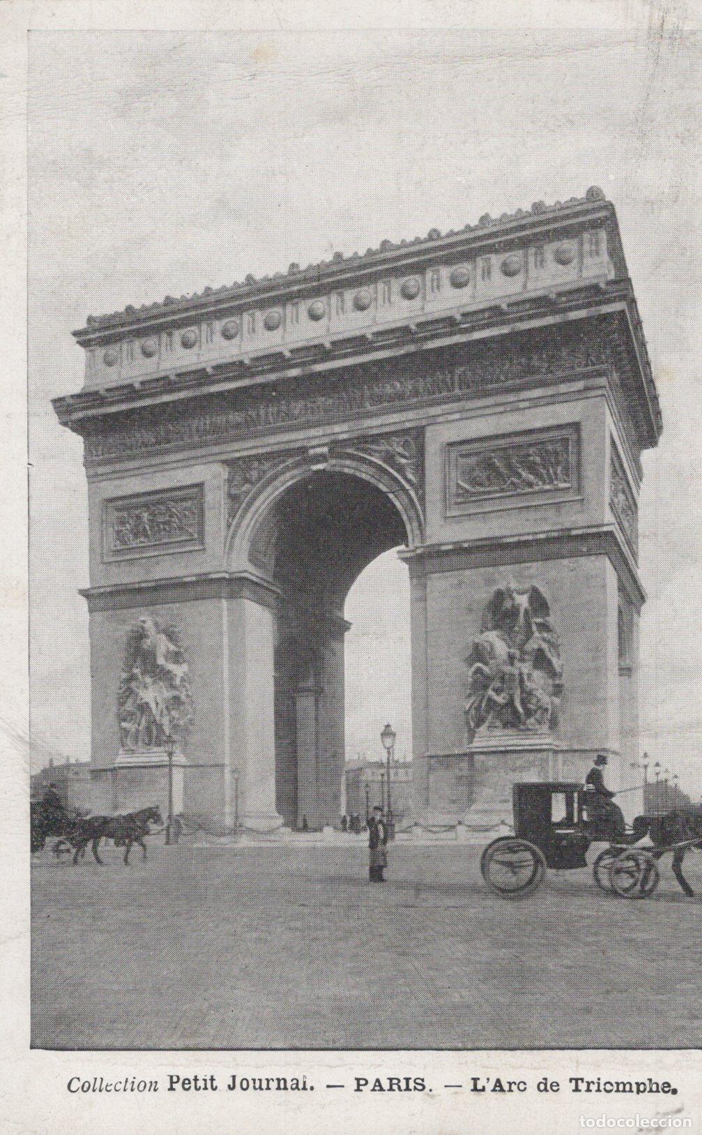 Postkarten: Paris Arc de Triomphe with Horse-Drawn Carriages, Collection Petit *YAG873