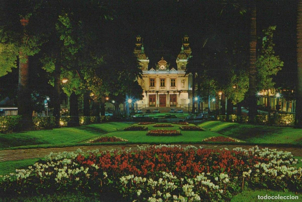 Postkarten: Monaco Monte Carlo Casino et Jardins Nuit Architecture Unposted *YAG528