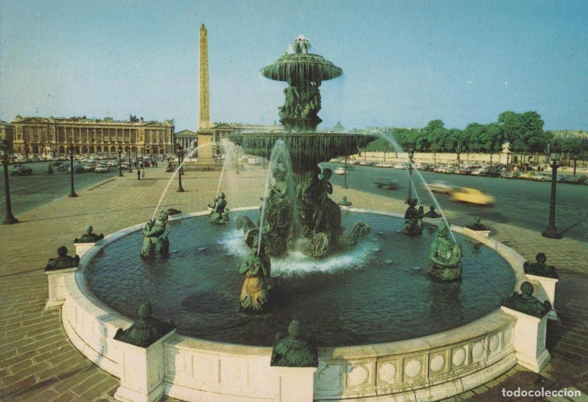 Postkarten: France Paris Place de la Concorde Fontaine des Mers Ob&eacute;lisque Unposted *YAG532