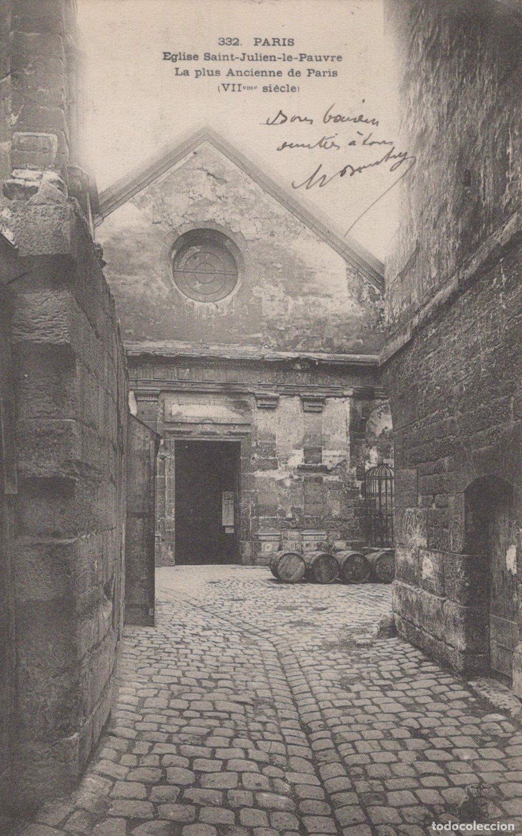 Postkarten: Paris &Eacute;glise Saint-Julien-le-Pauvre Oldest Church Medieval Architecture *YAG883