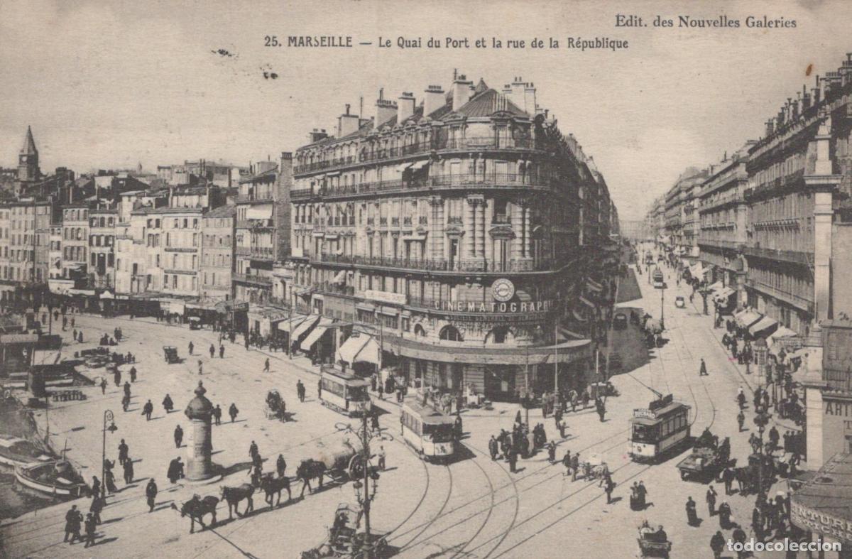 Postkarten: France Marseille Quai du Port Rue de la R&eacute;publique *YAG853