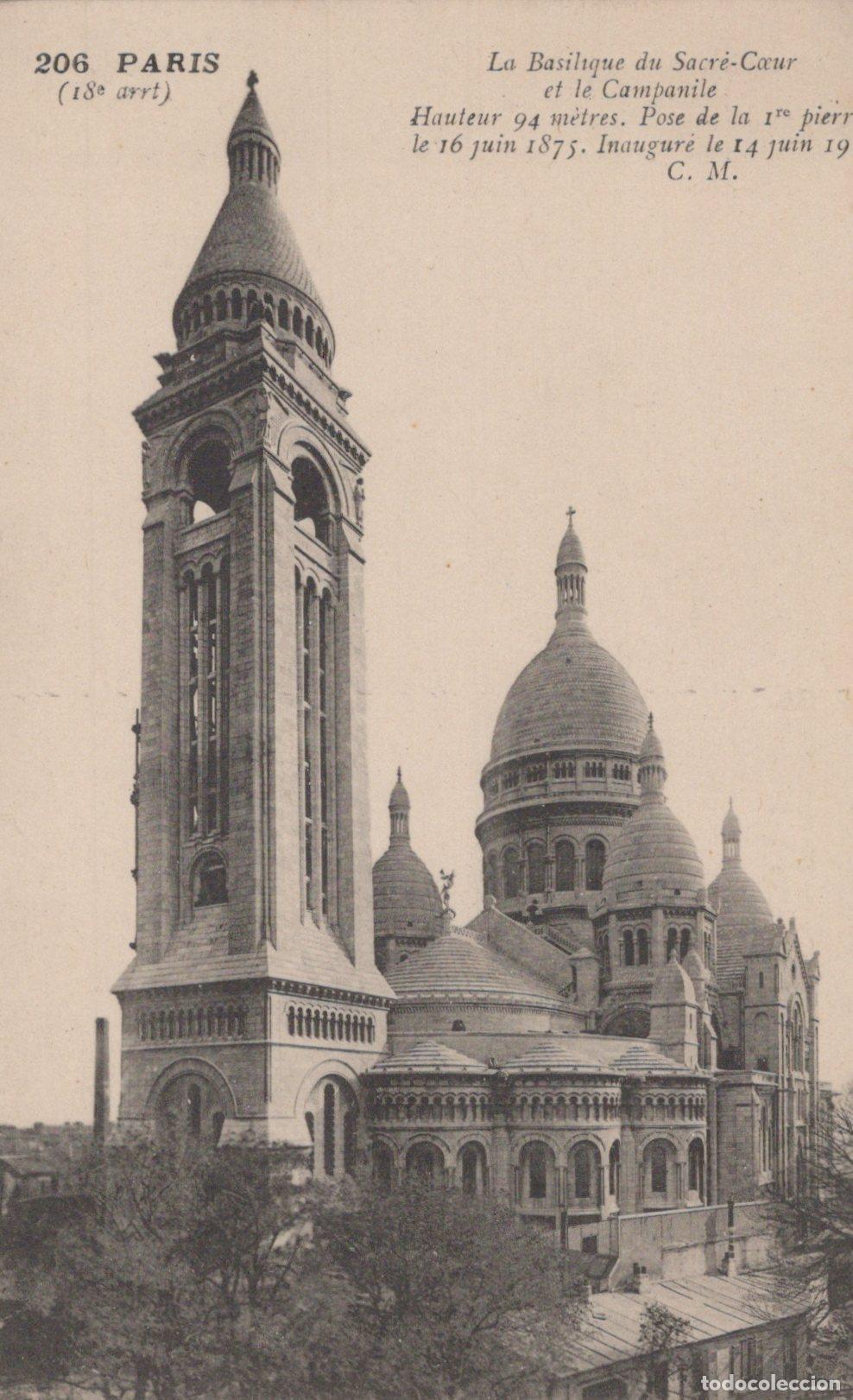 Cartoline: Paris Sacr&eacute;-C&oelig;ur Basilica and Bell Tower, Montmartre, 18th *YAG911