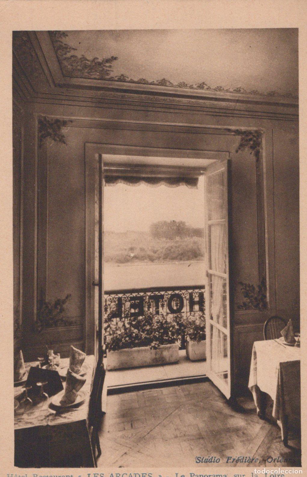 Postcards: Orl&eacute;ans H&ocirc;tel Les Arcades Restaurant Interior Panorama View over Loire *YAG931