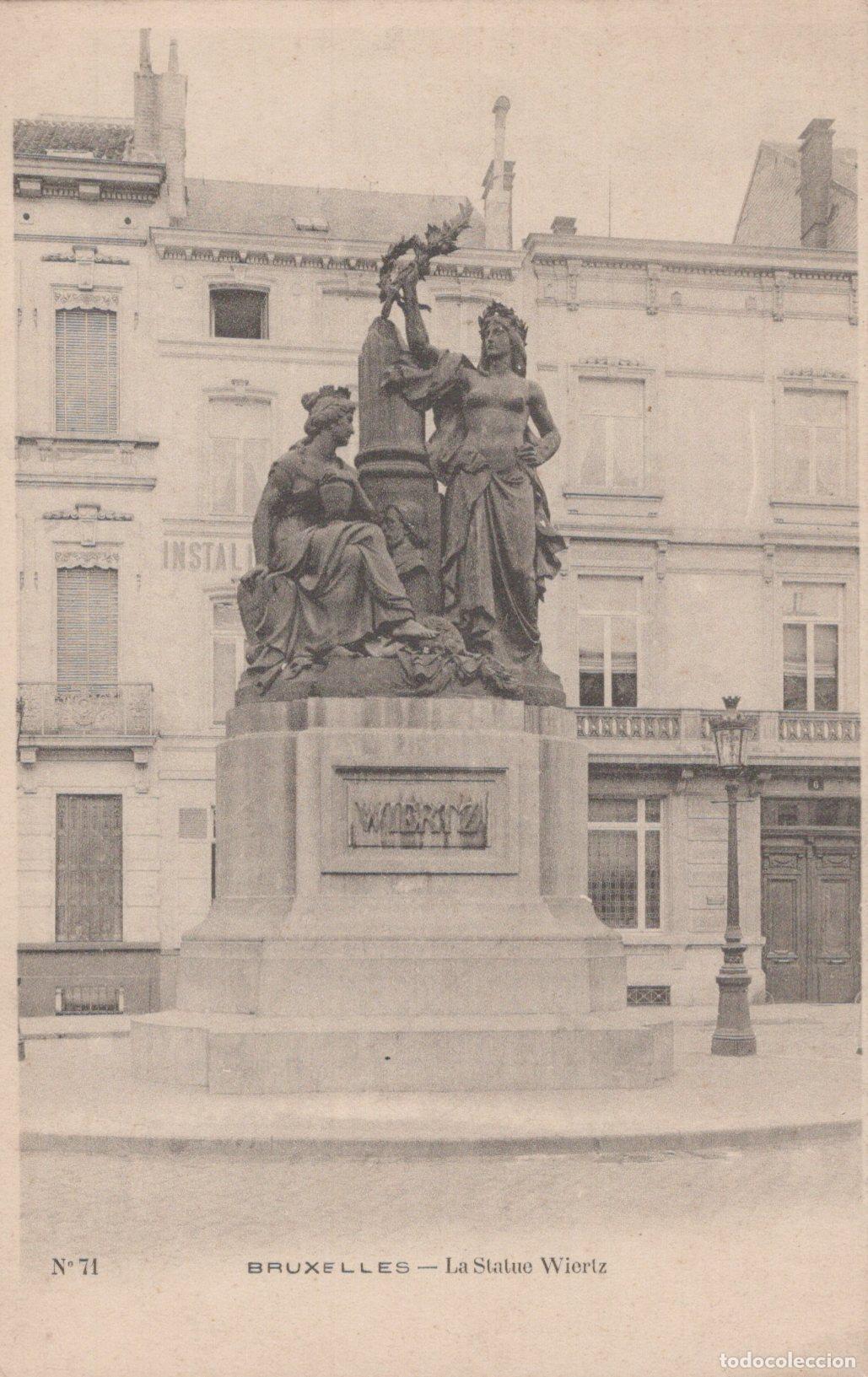 Cartoline: Bruxelles Belgium Antoine Wiertz Monument Statue City View *YAG904