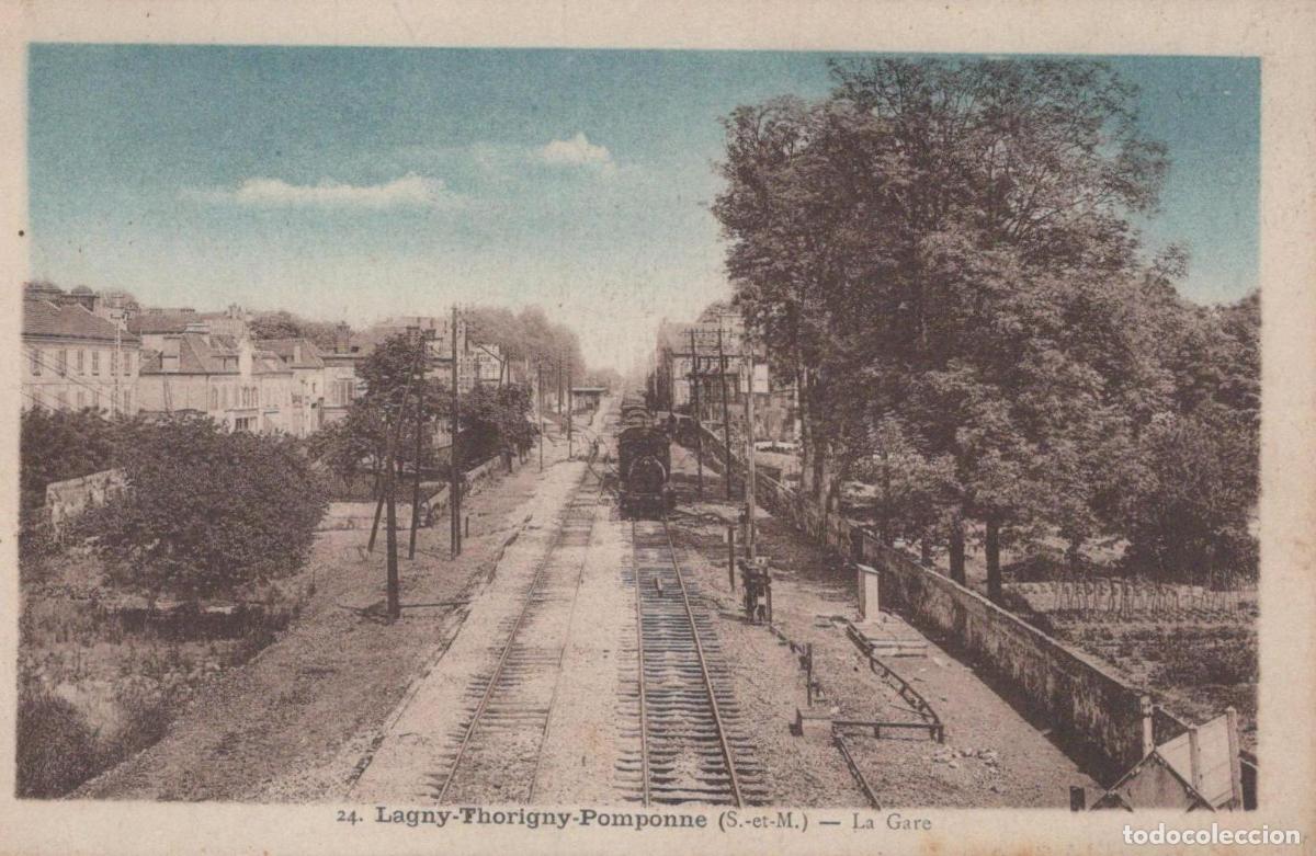 Cartoline: Lagny-Thorigny-Pomponne Railway Station View, Seine-et-Marne, France *YAG950