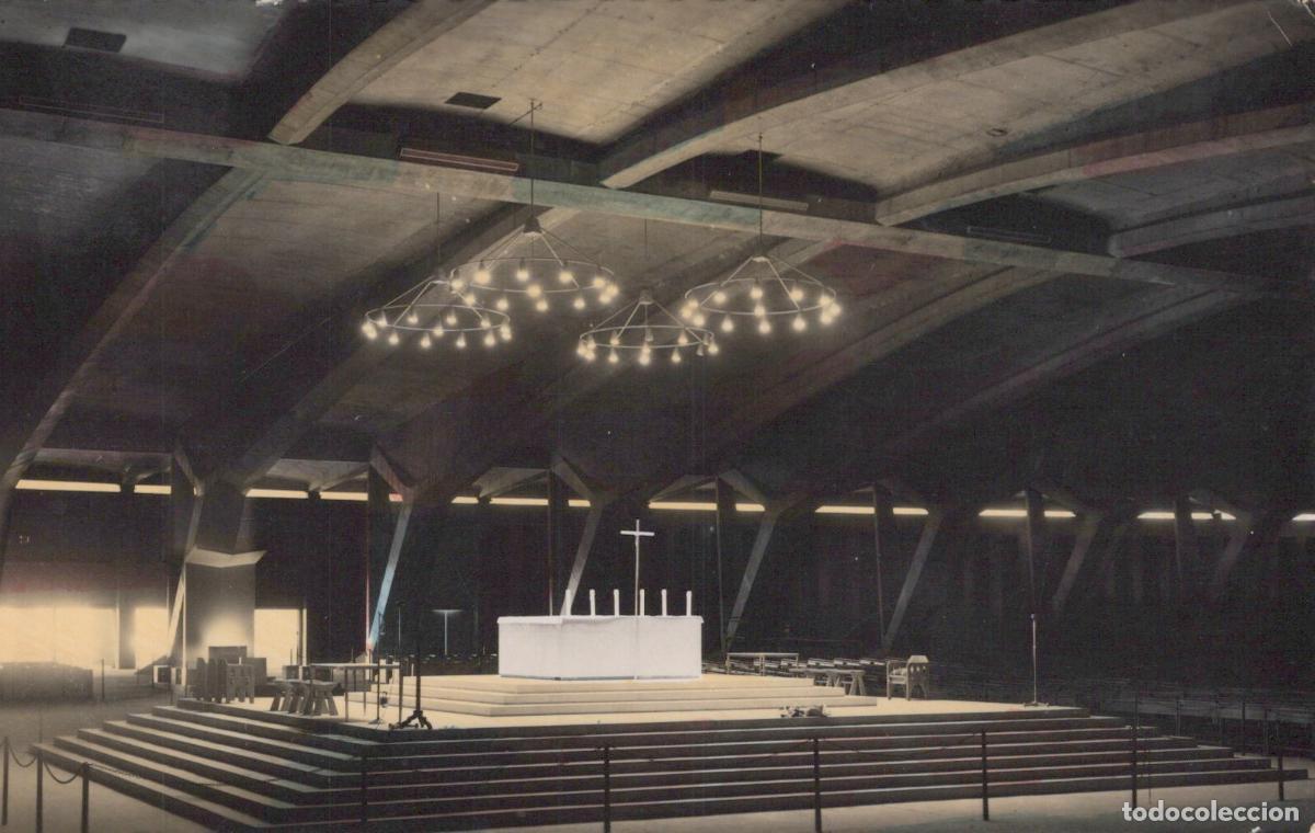 Cartoline: Lourdes Basilica St. Pius X Interior Altar Modern Architecture *YAG960