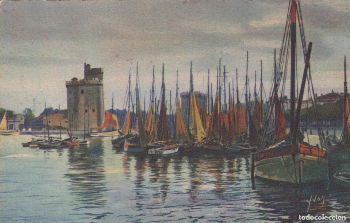 Cartoline: La Rochelle Avant-Port and Saint-Nicolas Tower with Sailboats, France *YAG940