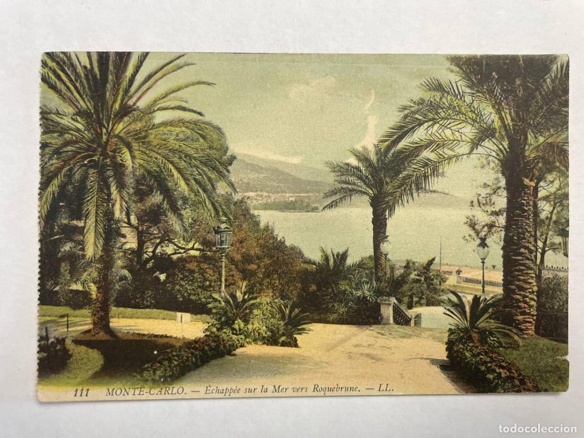 Cartoline: Monaco Monte Carlo Paysage M&eacute;diterran&eacute;en Vue sur Mer Vers Unposted *YAG598