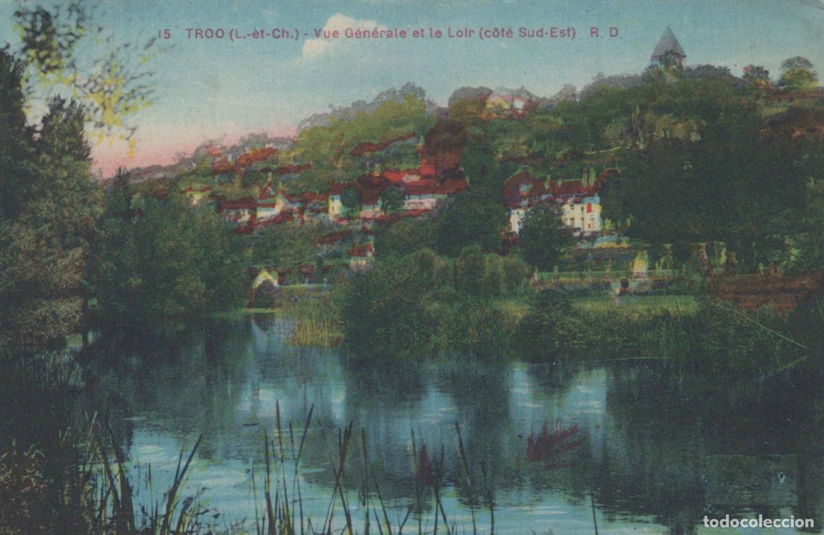 Postais: Troo Village General View and Loir River, South-East Side, France *YAG609