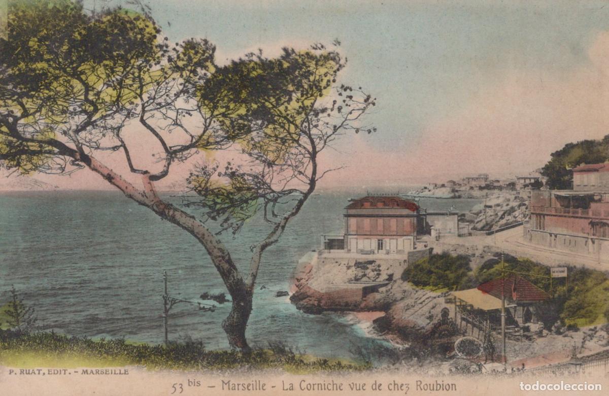 Postais: France Marseille La Corniche Vue Mer Villas C&ocirc;ti&egrave;res Pin Parasol *YAG973
