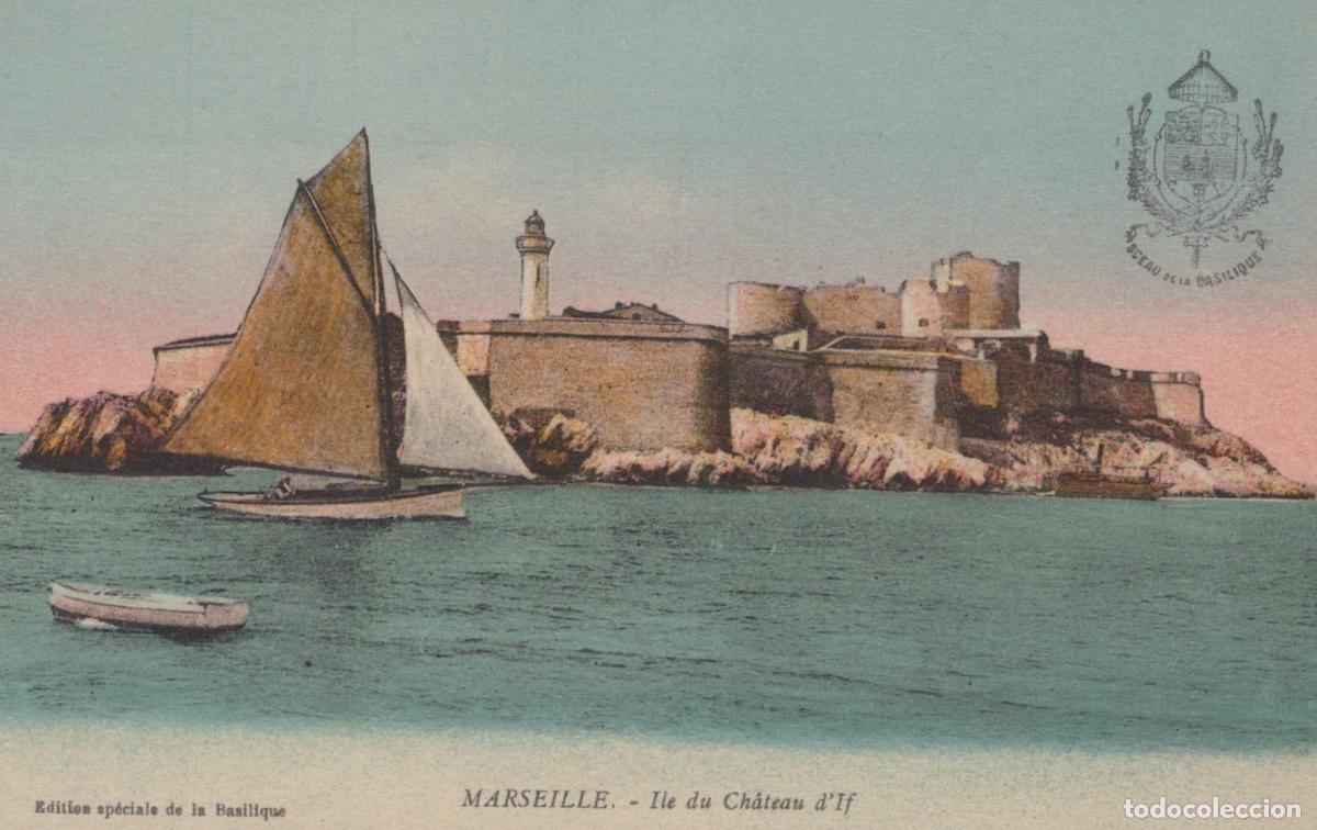 Postales: Marseille, France - Ch&acirc;teau d'If Island Fortress, Lighthouse, Sailboats *YAG994