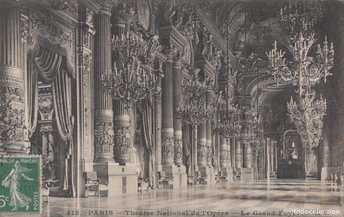 Postales: Paris Op&eacute;ra National Garnier Grand Foyer Interior Architecture *YAG687