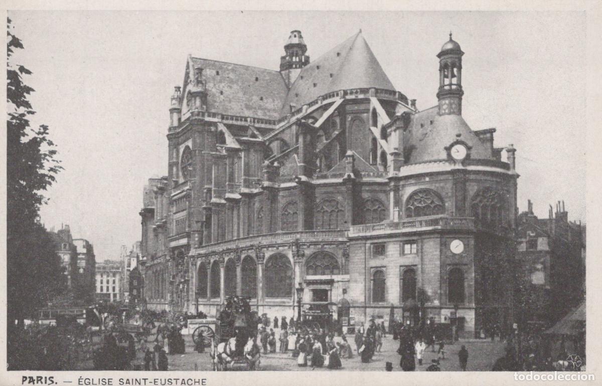 Postcards: Paris &Eacute;glise Saint-Eustache Church Architecture Street Scene *YAG702