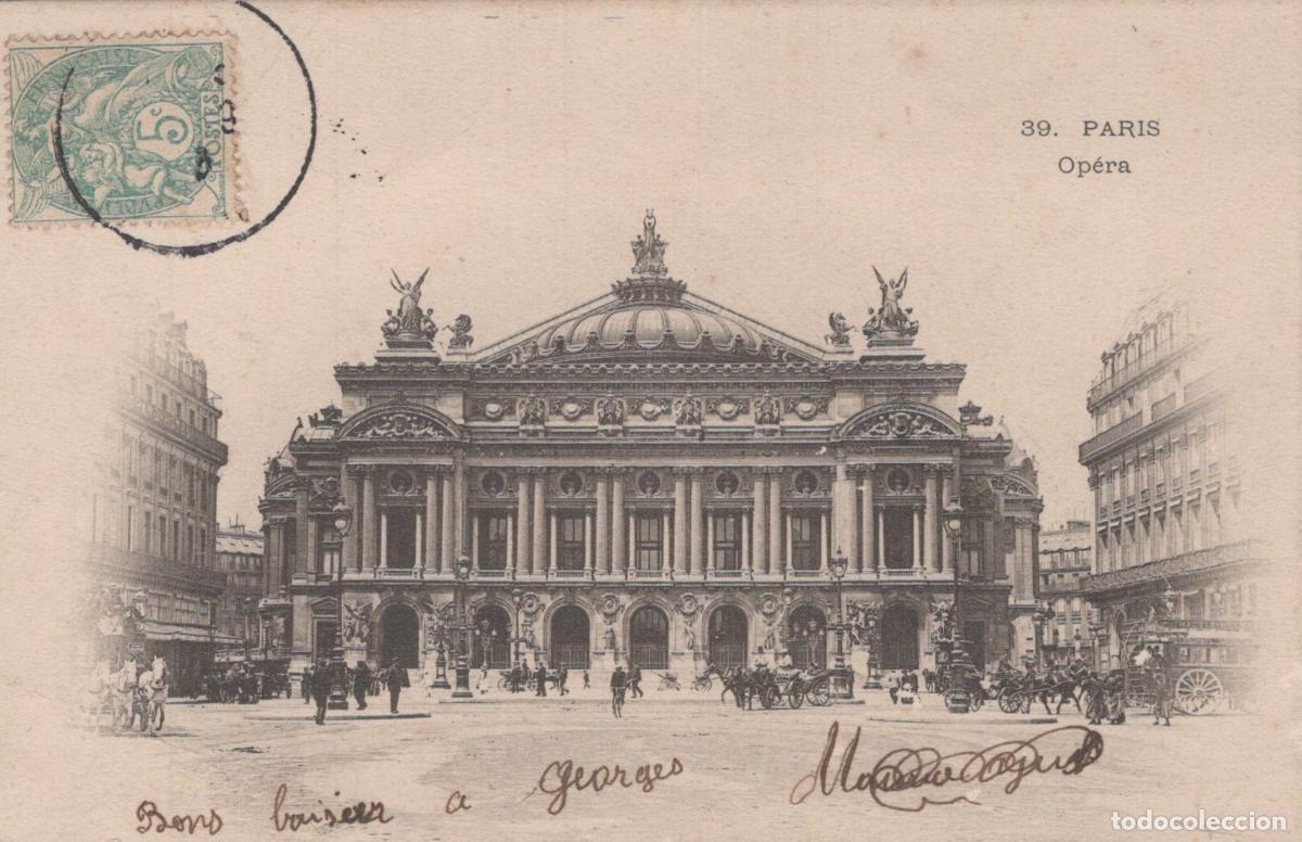 Cartoline: Paris Op&eacute;ra Garnier Grand Building Architecture Street Scene *YAG685