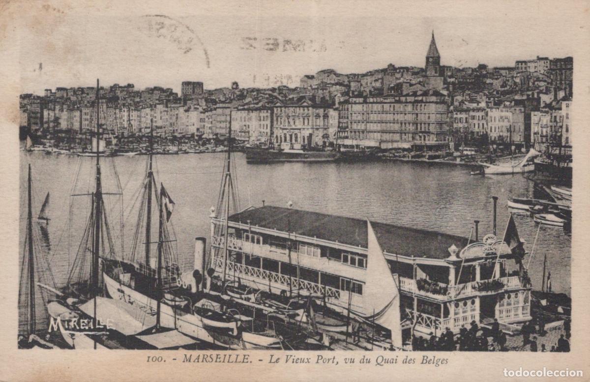 Cartoline: France Marseille Provence Vieux Port Anim&eacute; Bateaux Quais des Belges *YAG747