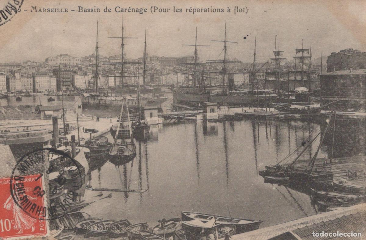 Postales: France Marseille Vue du Bassin de Car&eacute;nage Grands Voiliers *YAG744