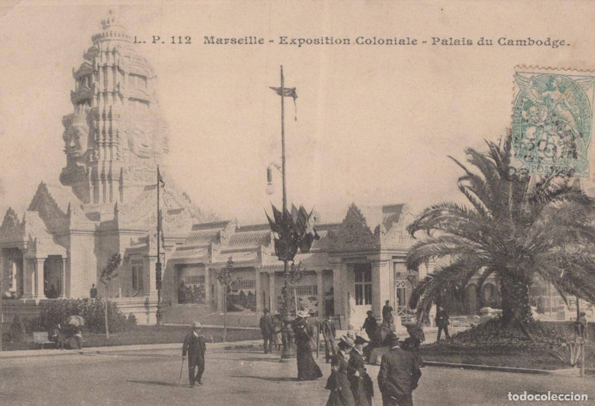 Postales: France Marseille Exp Coloniale Palais Cambodge Architecture *YAG756
