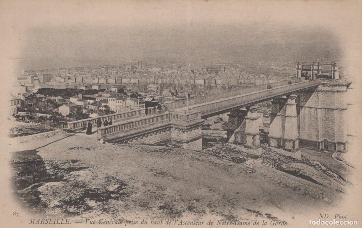 Postales: France Marseille Paca Vue G&eacute;n&eacute;rale Ascenseur Notre Dame de la Garde *YAG762