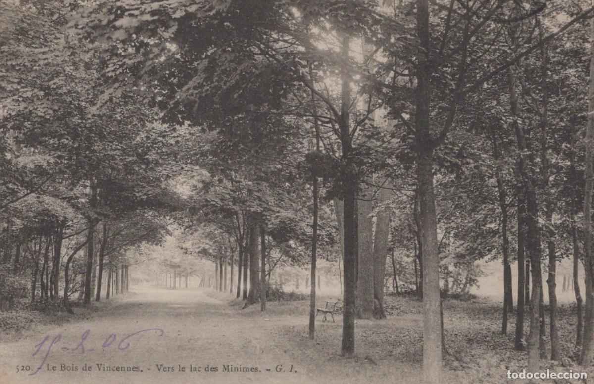 Postales: Paris Bois de Vincennes, Lac des Minimes, Forest Path, G. I. Publisher *YAG805