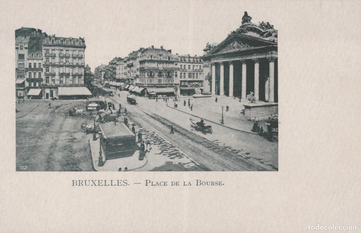 Cartoline: Bruxelles Place de la Bourse, Tramway and Horse Carriages *YAG777