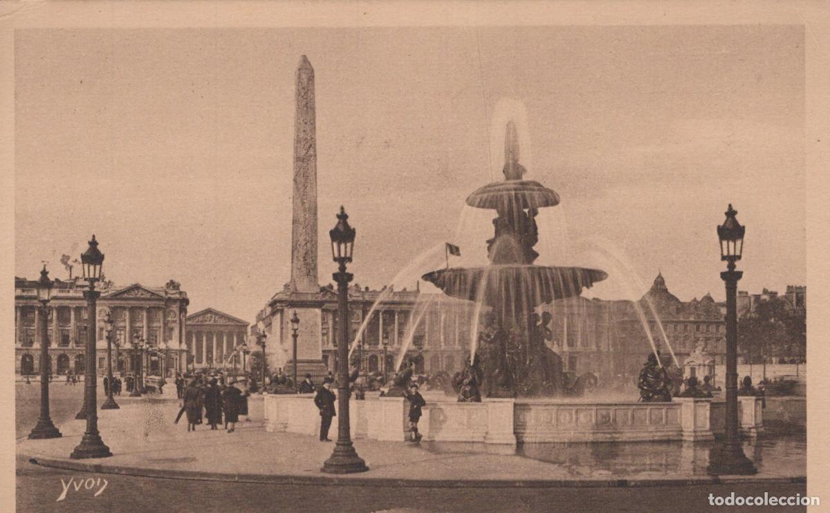 Cartoline: Paris Place de la Concorde Fountain Obelisk Yvon Edition d'Art *YAG810