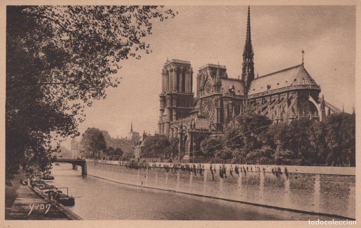 Cartoline: Paris Notre Dame Cathedral, Seine River, Square de l'Archev&ecirc;ch&eacute;, *YAG813