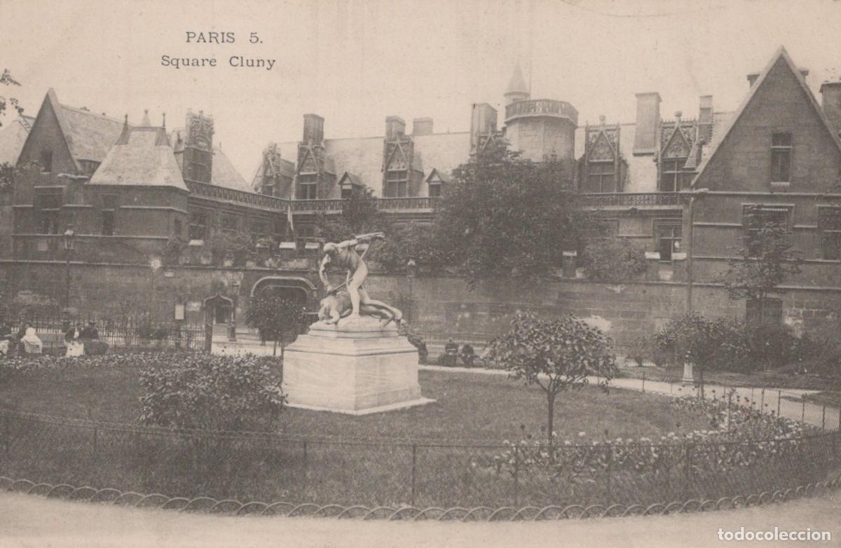 Cartoline: Paris Square Cluny, Mus&eacute;e National du Moyen &Acirc;ge, Man Fighting Lion *YAG818